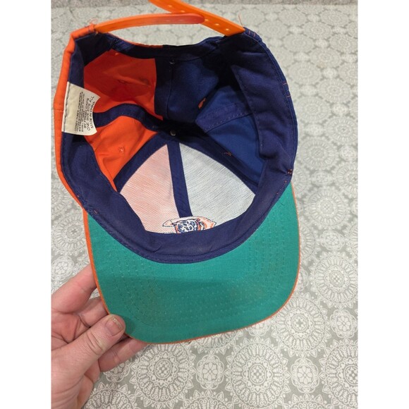 Vintage Chicago Bears Looney Tunes Taz Bug Baseball Cap Hat Orange Blue YOUTH - Picture 10 of 10